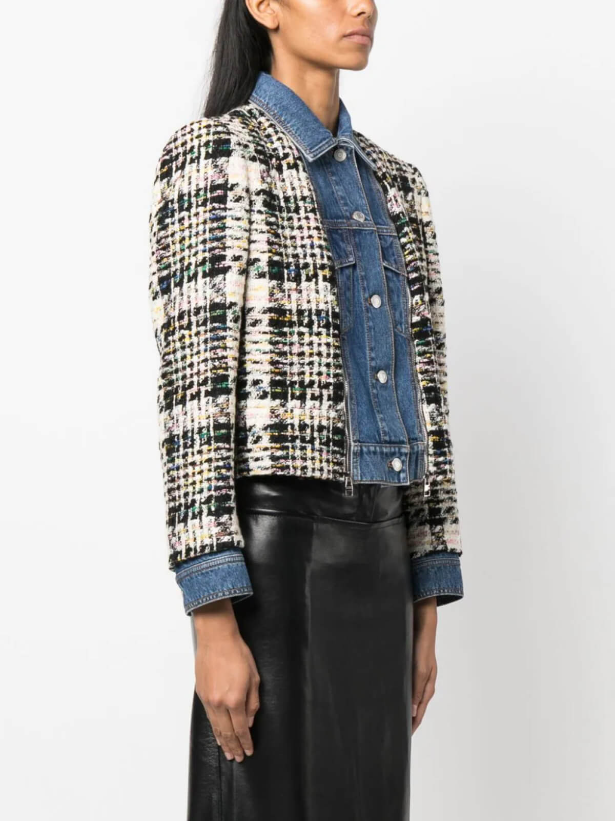 Hybrid Box Fit Tweed Jacket - Image 3
