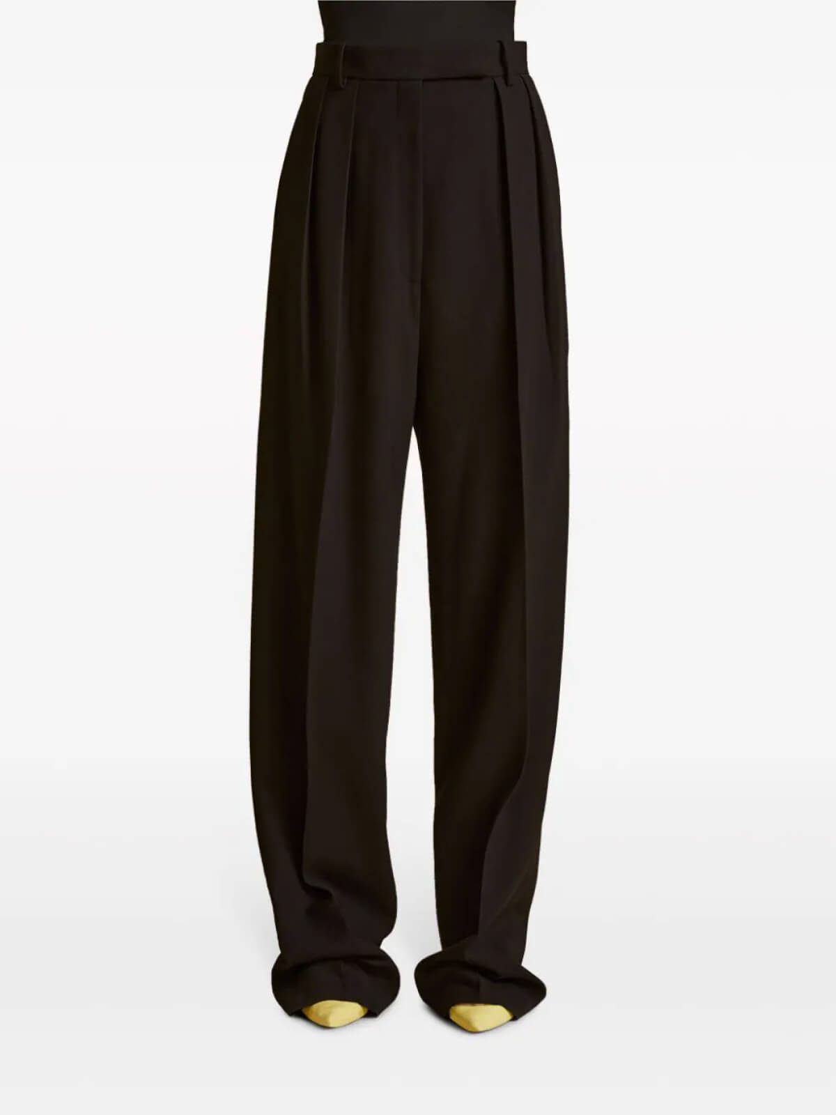 Pleated High Waisted Trousers - Image 3